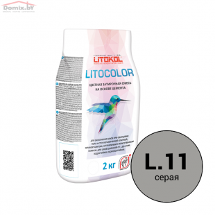 Фуга для плитки Litokol Litocolor L.11 серая (2 кг)